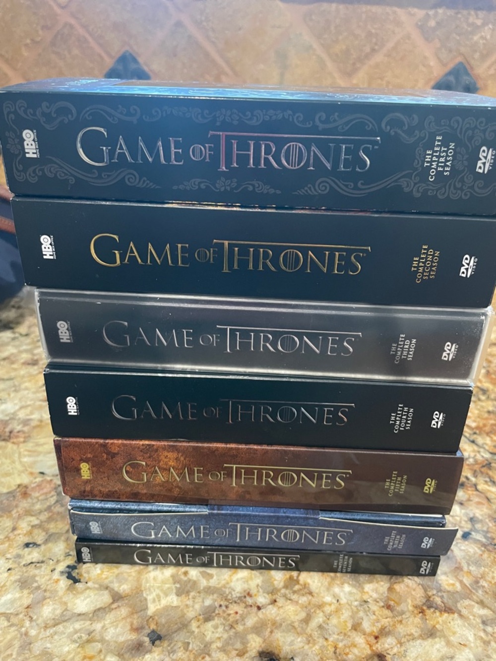 Game of Thrones Complete Series DVD Box Set - Black and Brown